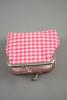 Gingham Check Fabric Coin Purse with Ball Snap Clasp. In Red, Pink, Blue, Yellow, Royal Blue and Black. Approx Size 8cm x 5cm - view 3